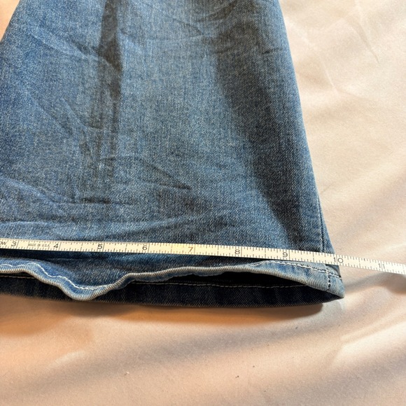 True Religion Joey Mid Rise Flare Jeans Blue Pink Contrast Stitching Size 28 - Picture 10 of 10